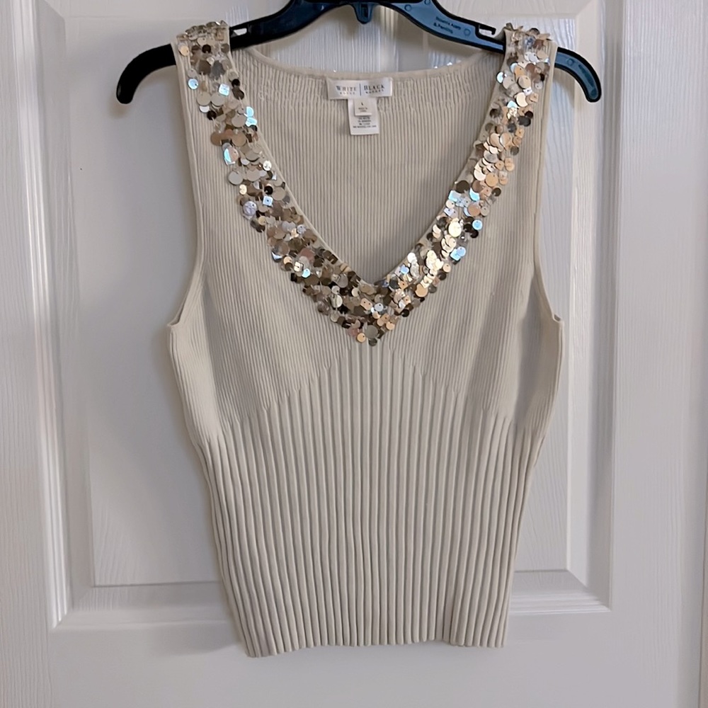 White House Black Market size large tank top like sweater.